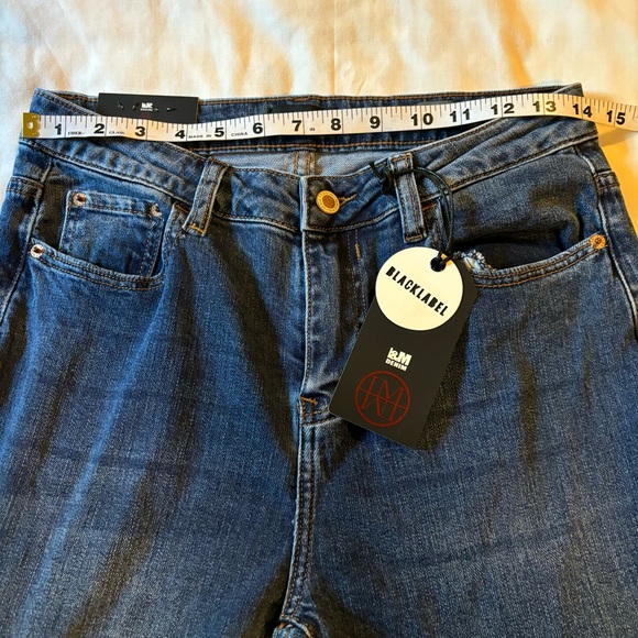 I&M Denim Black Label NWT High Rise Flare Dark Wash Women’s Jeans Size 29 - Picture 14 of 15